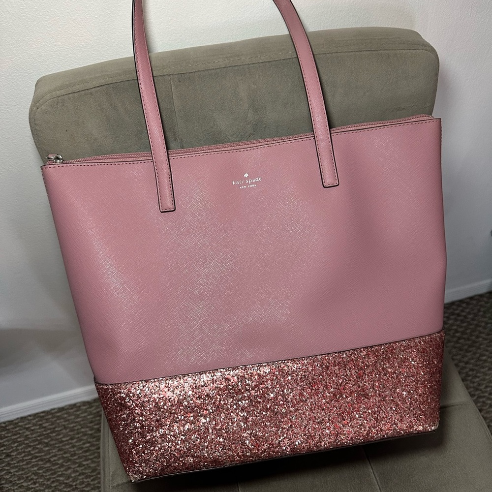SOLD | Kate Spade Pink Glittery Tote
